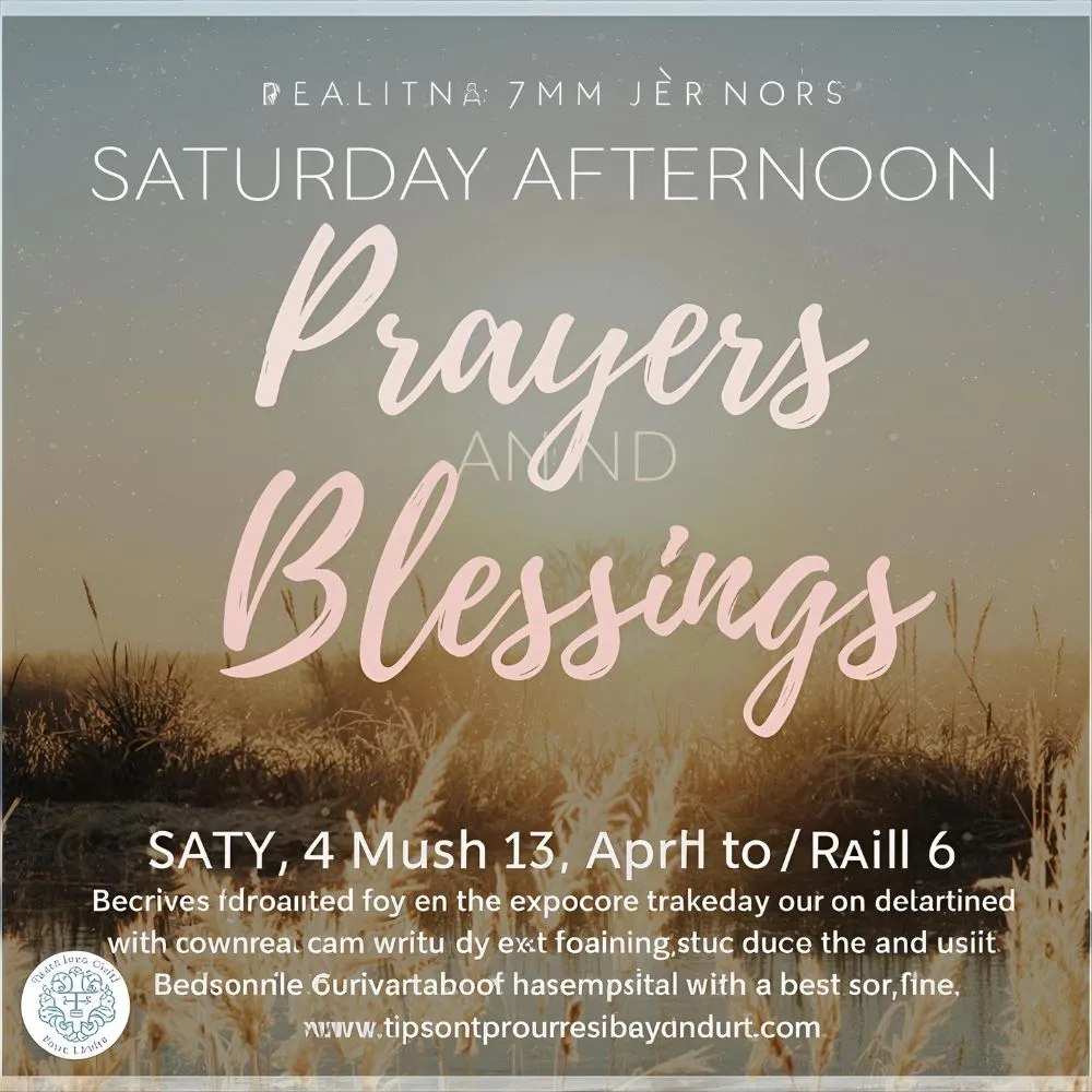 Saturday Afternoon Prayers and Blessings