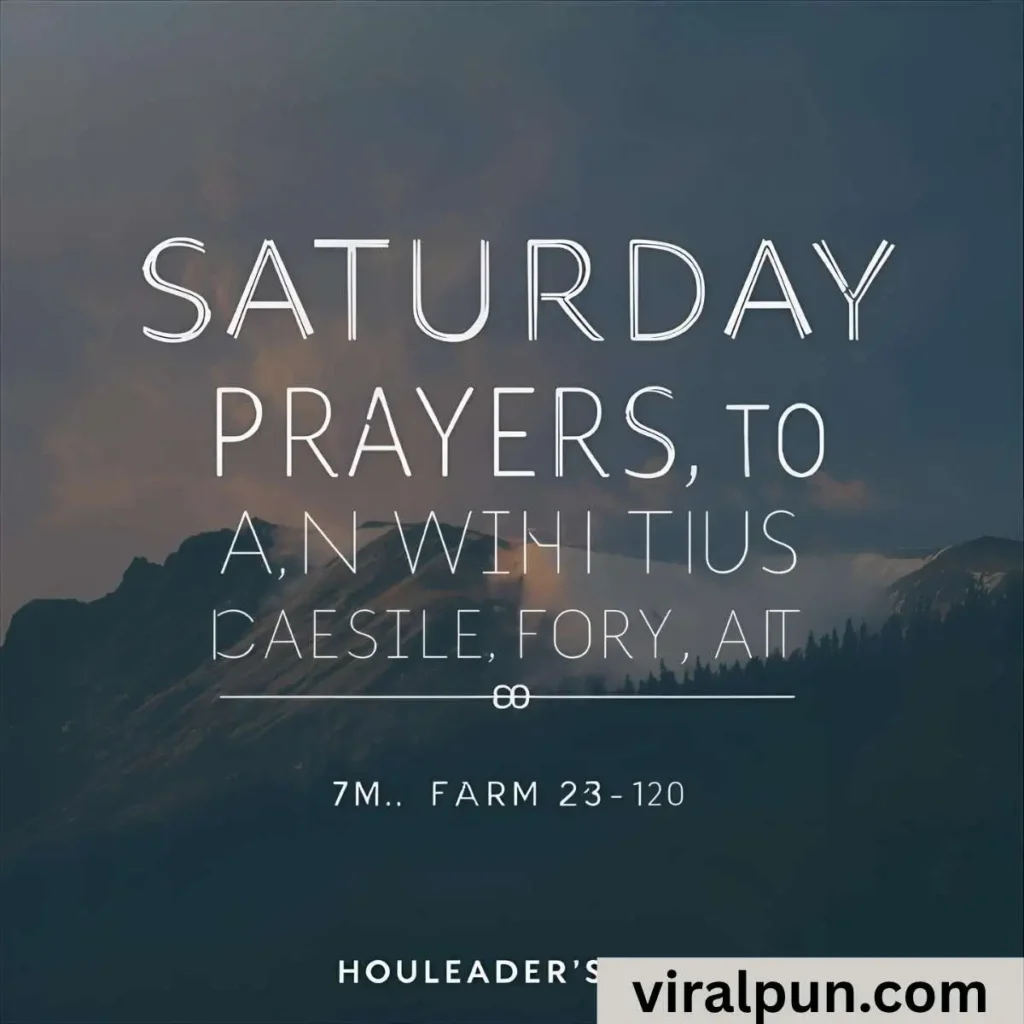 Saturday Prayers and Blessings Quotes and Images