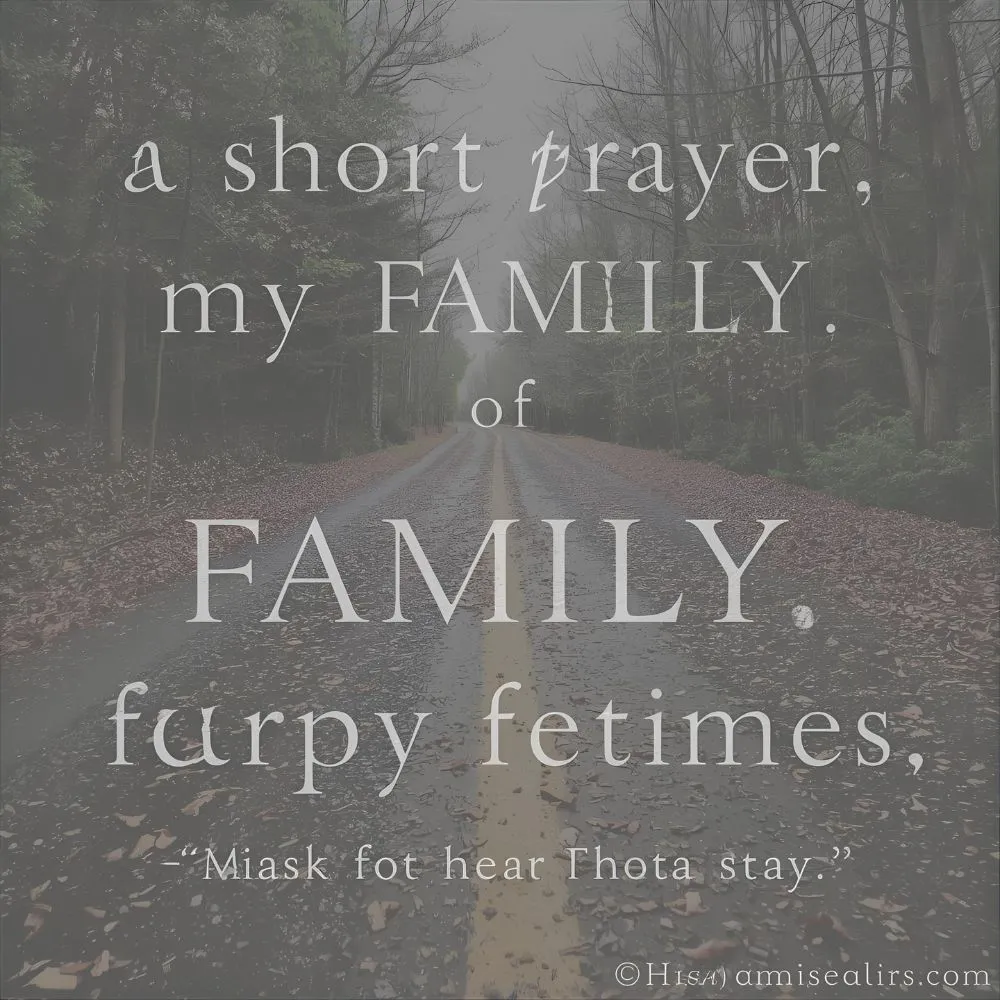Short Prayer for My Family