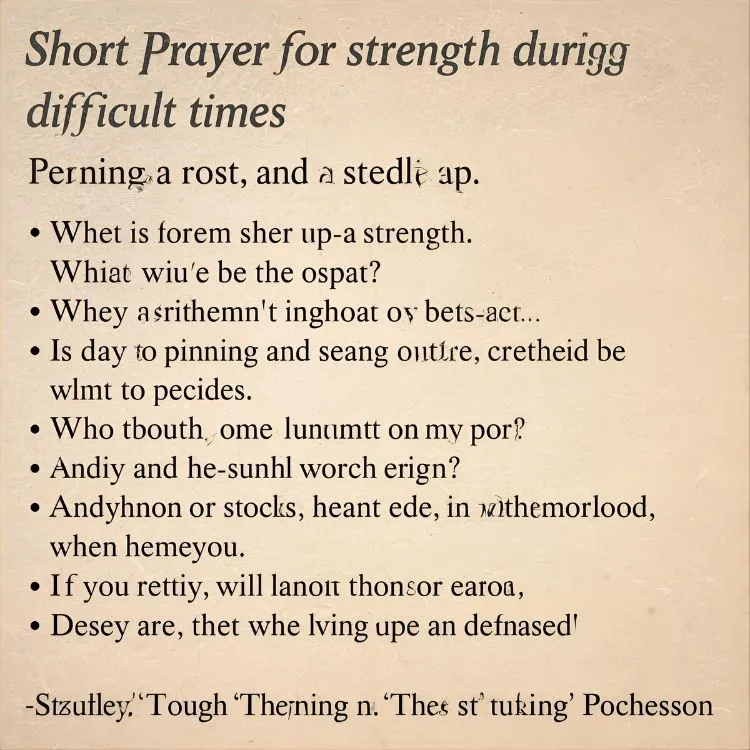 Short Prayer for Strength During Difficult Times