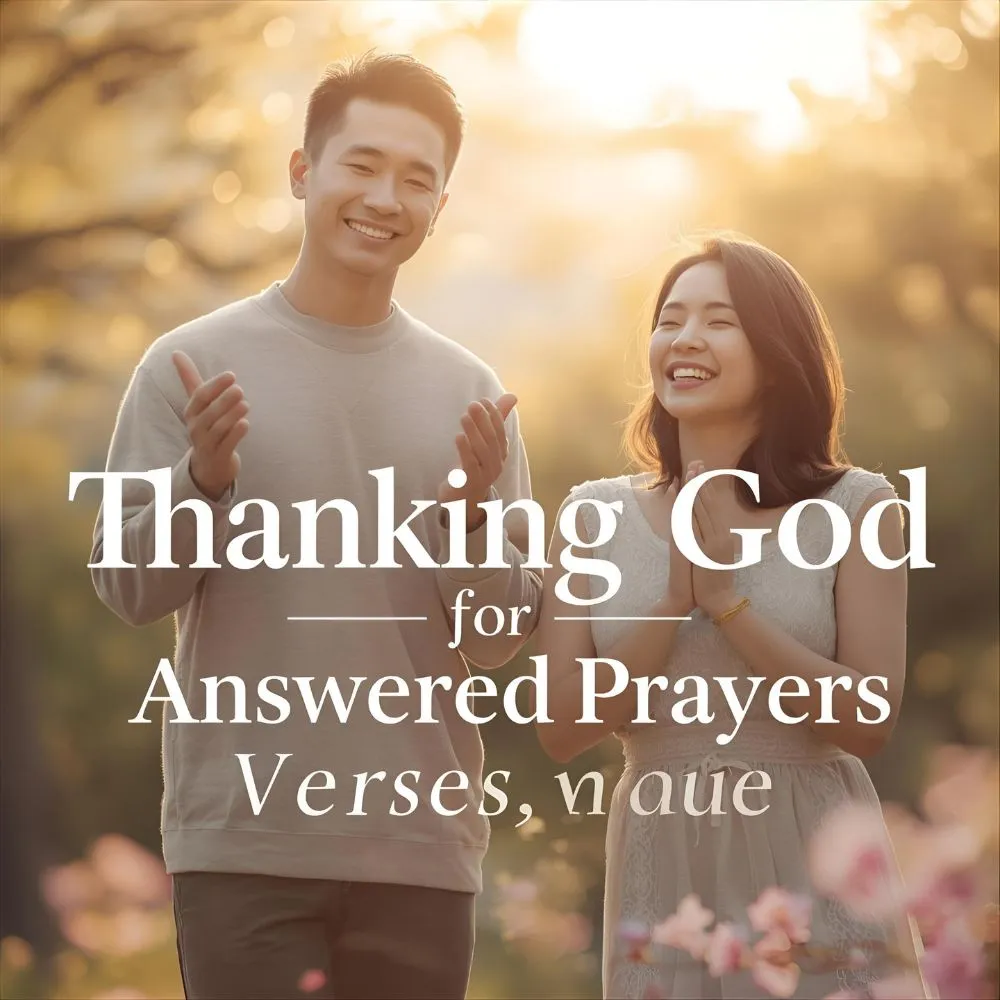 Thanking God for Answered Prayers Verses