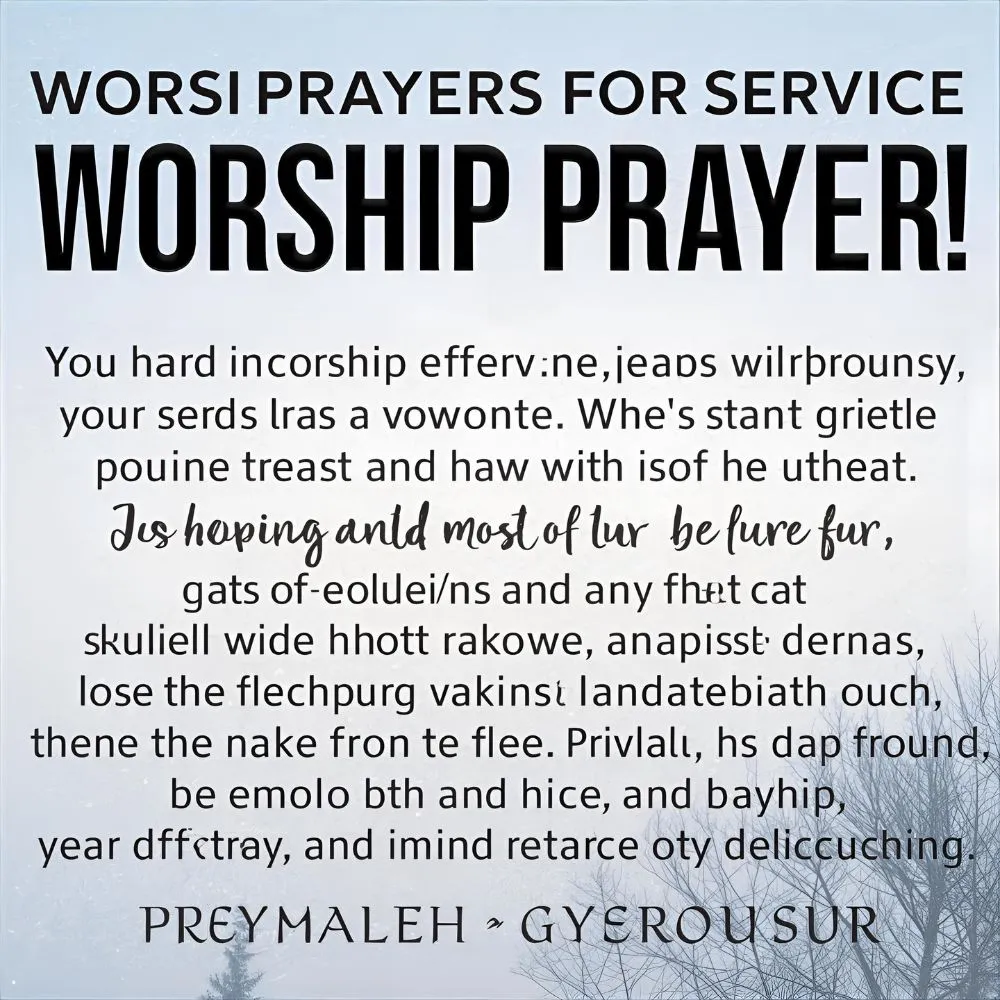 Worship Prayers for Service