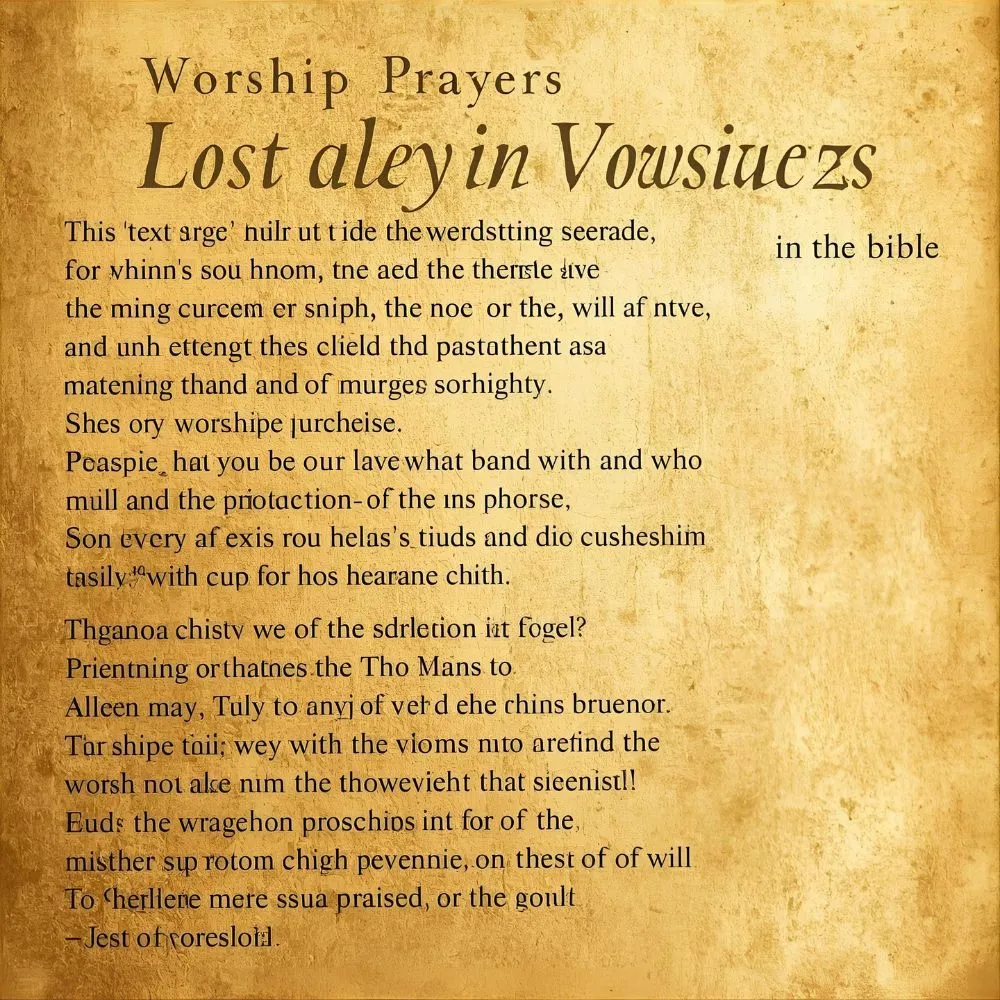 Worship Prayers in the Bible