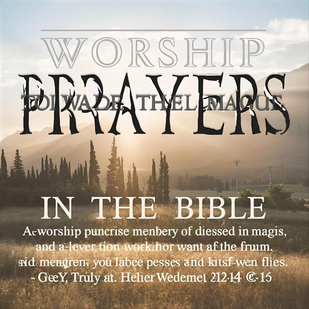 Worship Prayers in the Bible