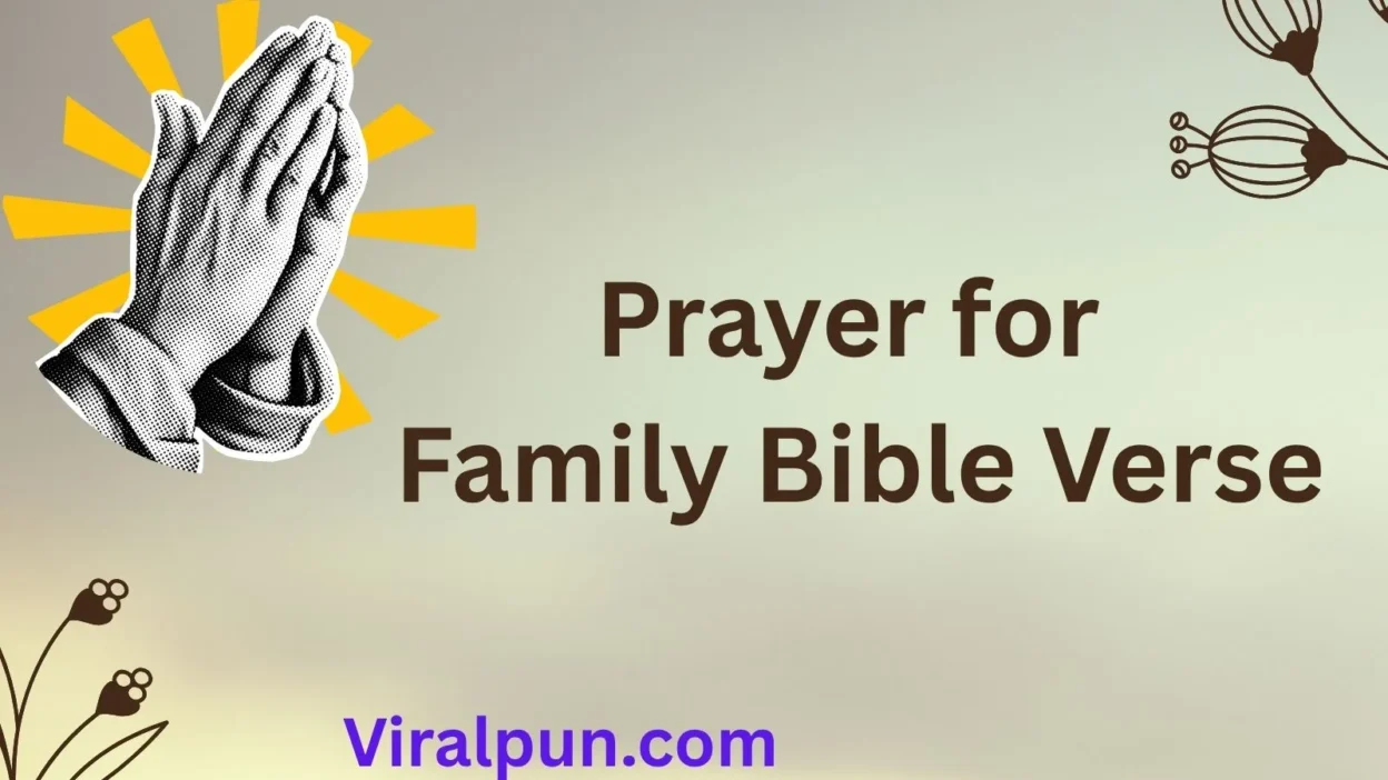 Prayer for Family Bible Verse