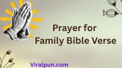 Prayer for Family Bible Verse