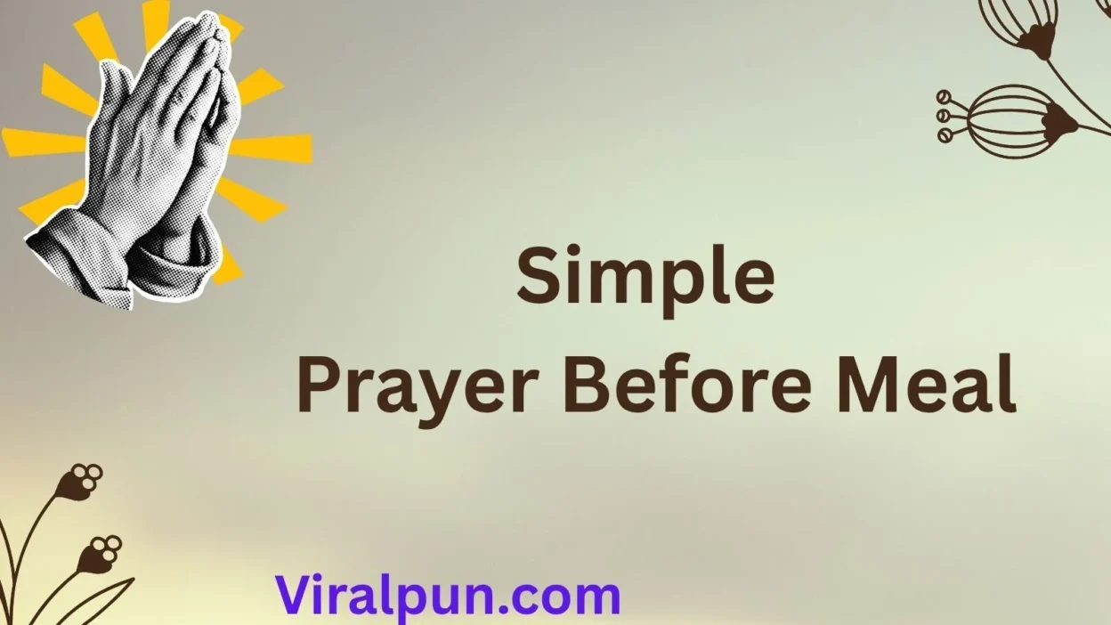Simple Prayer Before Meal