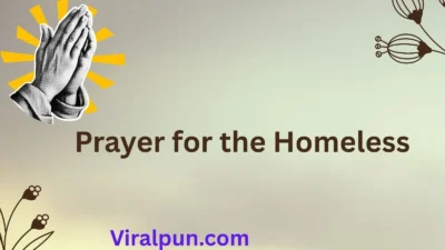 Prayer for the Homeless