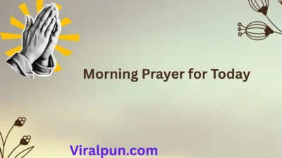 Morning Prayer for Today