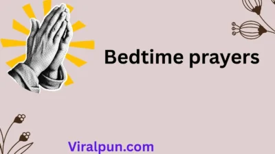 Bedtime prayers