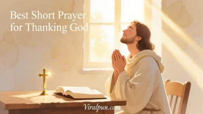 short prayer for thanking God