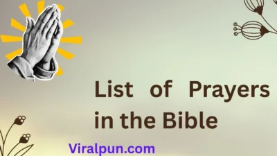 List of Prayers in the Bible