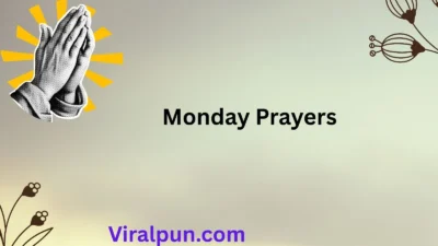 Monday Prayers