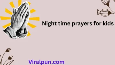 Night time prayers for kids