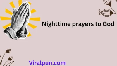 Nighttime prayers to God