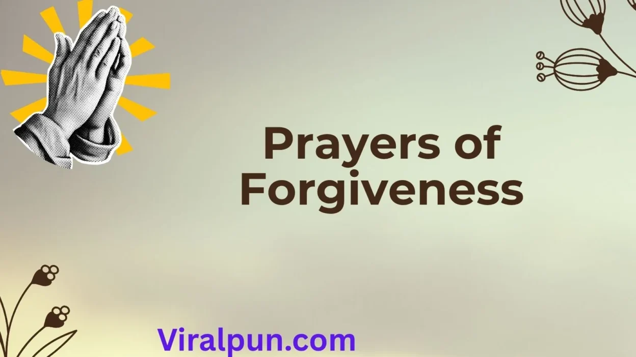 Prayers of Forgiveness
