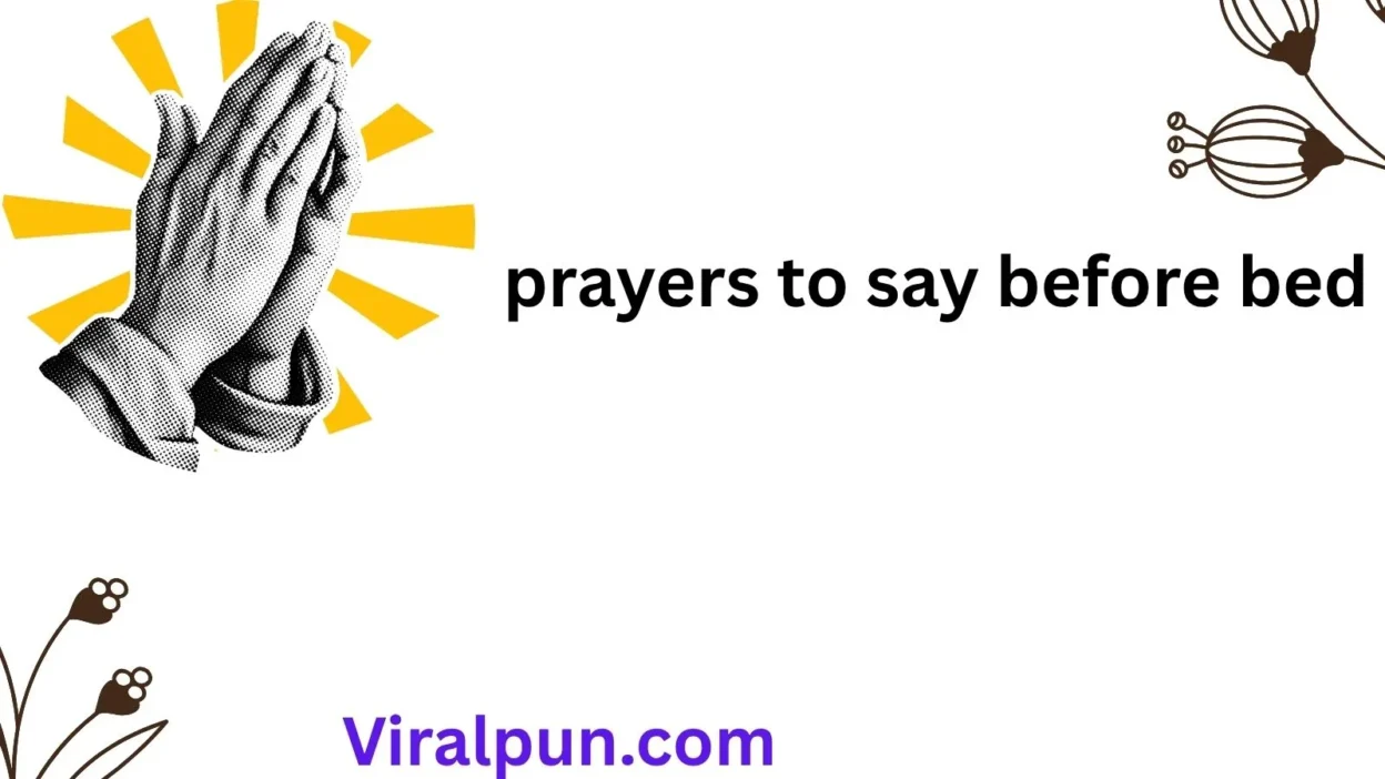 prayers to say before bed
